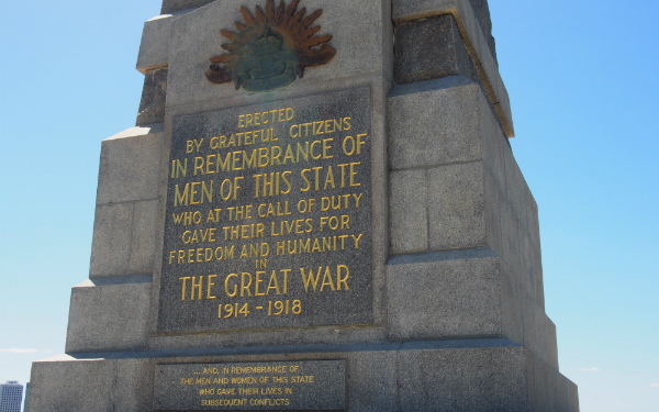 State War Memorial plaque